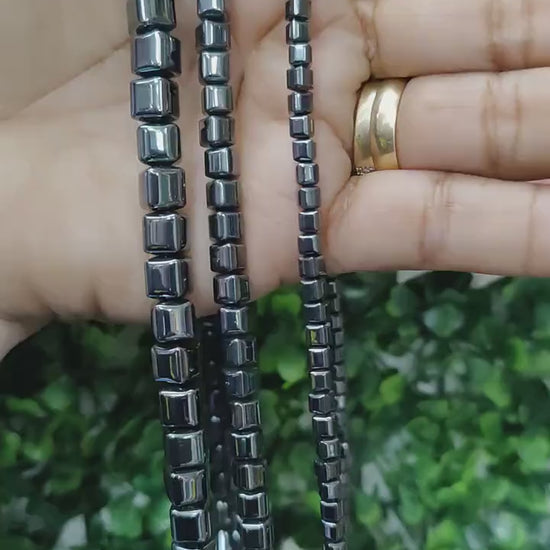 Square Cube Hematite gemstone for jewelry making 4mm 6mm 8mm jewelry making supplies - detail image 5