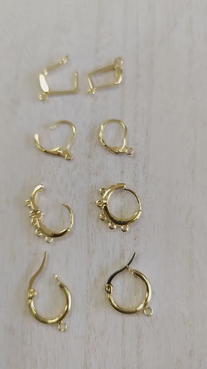 Gold Filled Earring Findings hoop lever back for Jewelry making 14k jewelry making supplies - detail image 7
