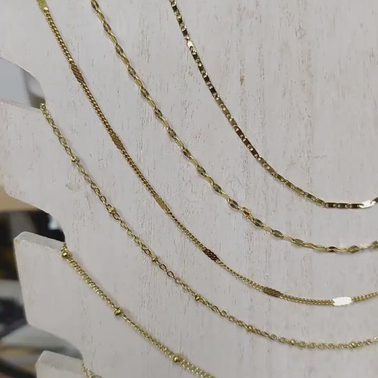 Dainty Gold Plated Chain Material: Refined Smooth Links, Rust Resistant (2-3mm Width, Stainless Steel, Jewelry Craft)