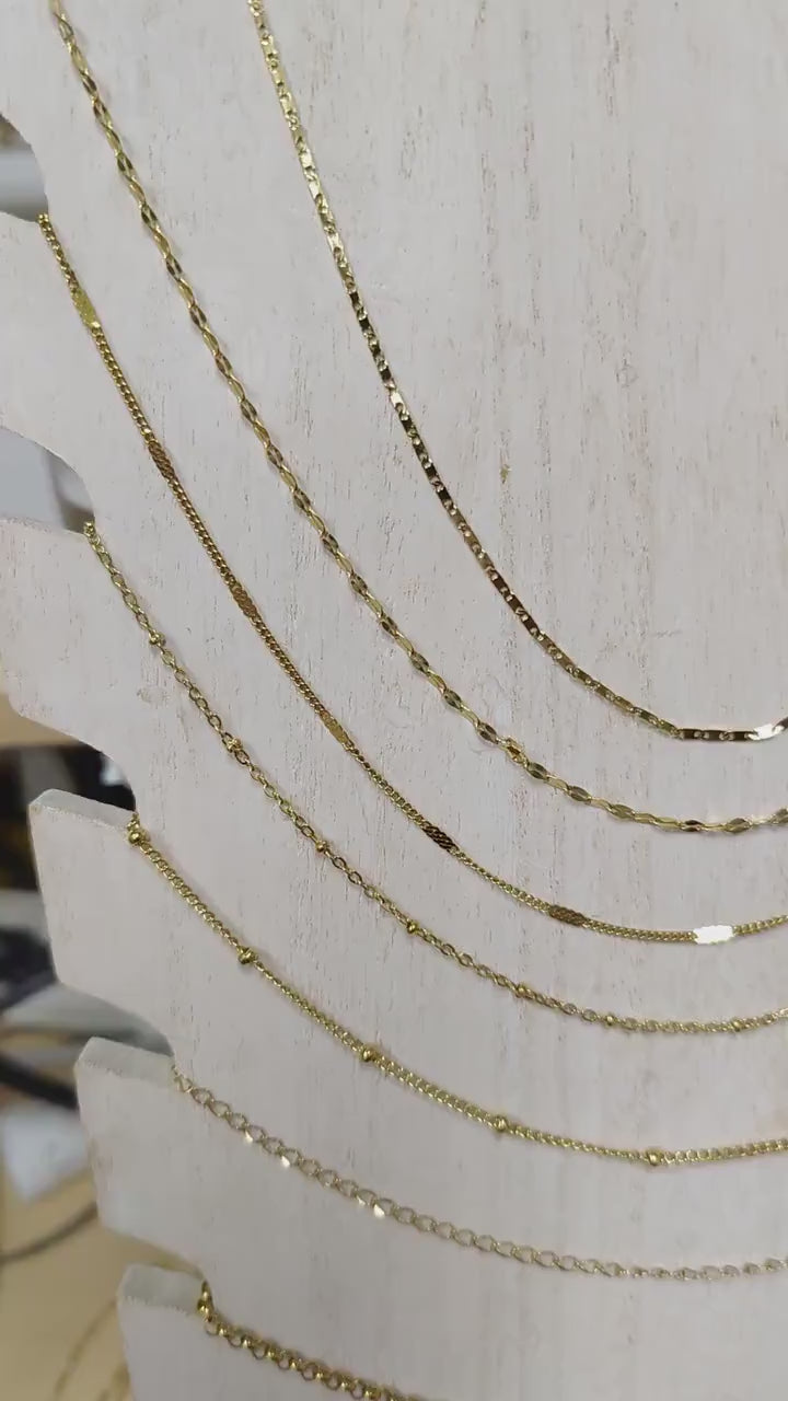 Dainty Gold Plated Chain Material: Refined Smooth Links, Rust Resistant (2-3mm Width, Stainless Steel, Jewelry Craft)