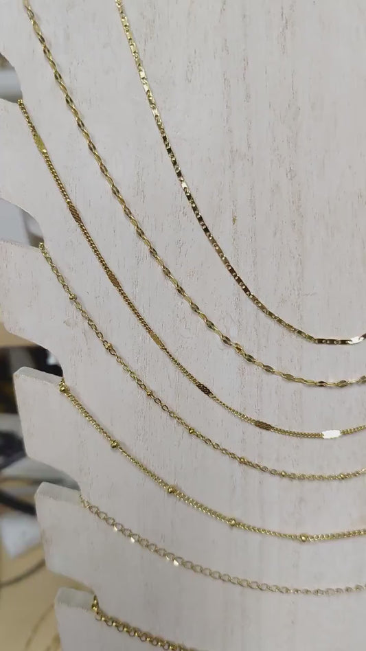 Dainty Gold Plated Chain Material: Refined Smooth Links, Rust Resistant (2-3mm Width, Stainless Steel, Jewelry Craft)