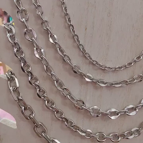 Stainless Steel Curb Chain   Durable Jewelry Making Supply jewelry making supplies - detail image 2