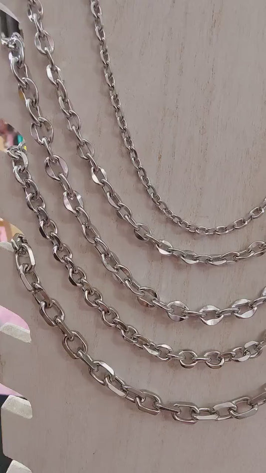 Stainless Steel Curb Chain   Durable Jewelry Making Supply jewelry making supplies - detail image 2