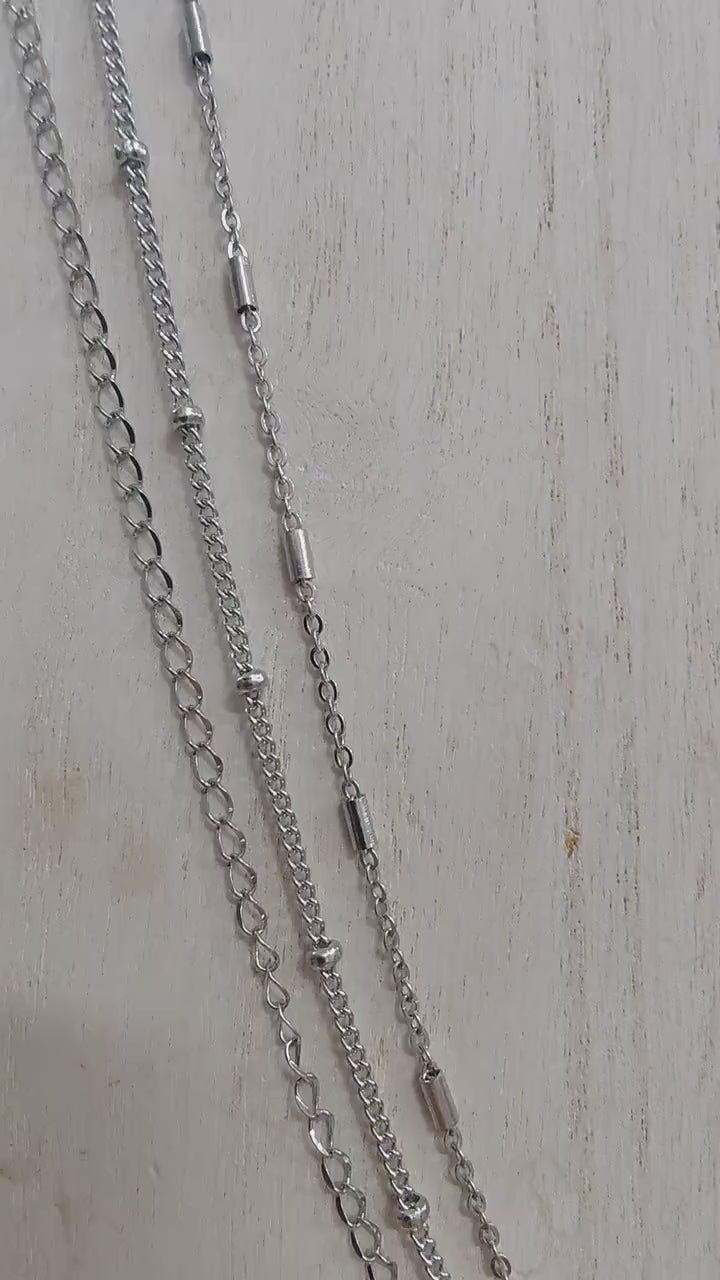 Stainless Steel Jewelry Chains | Bar, Satellite & Extension Chains jewelry making supplies - detail image 3