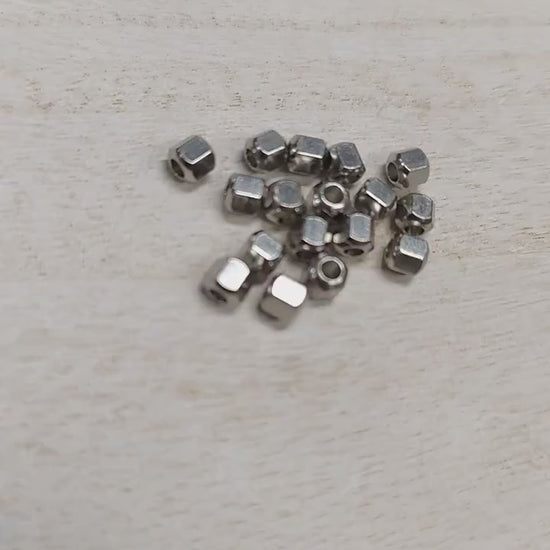 20 PCs Stainless Steel Silver Screw Roundel Plain Spacer Beads Size 4mm,6mm,8mm Jewelry Findings Supply For Jewelry Making...