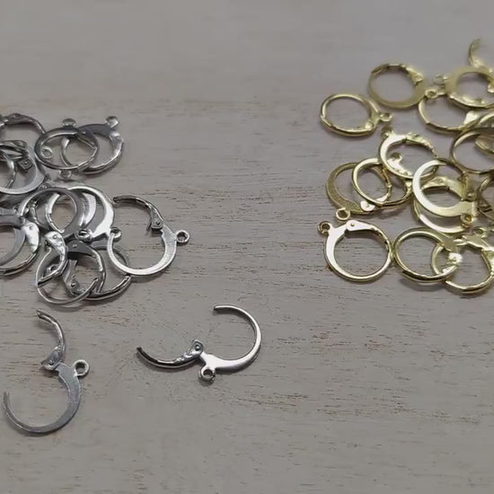 Gold Stainless Steel Lever Back Earring Hooks: Hypoallergenic, Durable Jewelry Findings