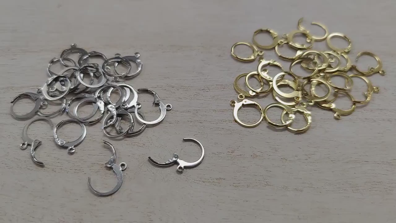 Gold Stainless Steel Lever Back Earring Hooks: Hypoallergenic, Durable Jewelry Findings