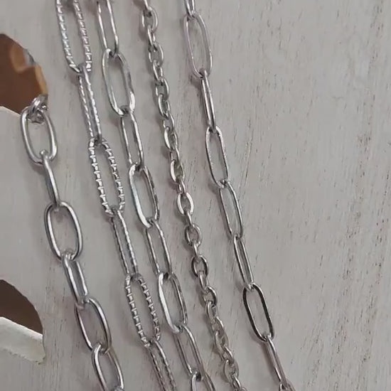 Stainless Steel Paper Clip Chain   Continuous Roll for Jewelry Making jewelry making supplies - detail image 2