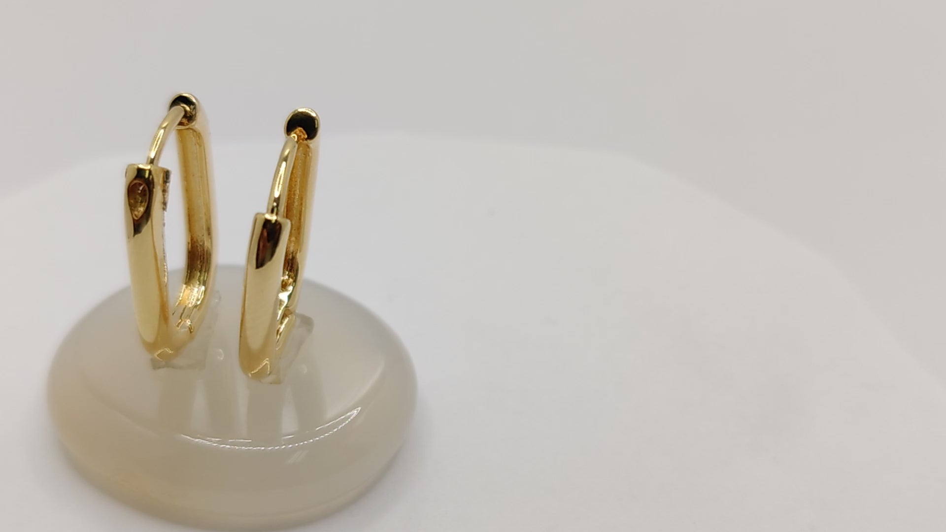Gold Filled Sleek Oval Hoop Earrings – Modern and Minimalist Design jewelry making supplies - detail image 9