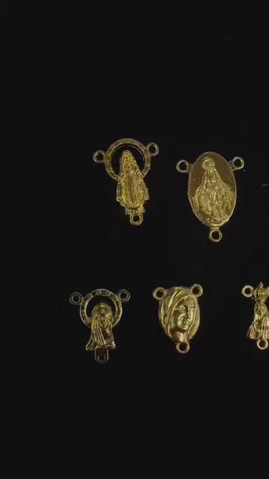 Gold Rosary Center   12pcs for Jewelry & Rosary Making jewelry making supplies - detail image 2