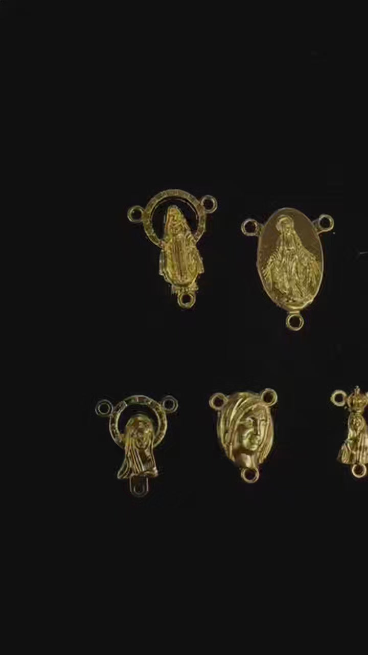 Gold Rosary Center   12pcs for Jewelry & Rosary Making jewelry making supplies - detail image 2