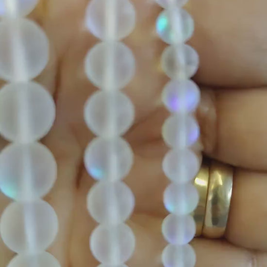 Clear Opal Gemstone beads for jewelry making 6mm 8mm 10mm jewelry making supplies - detail image 5