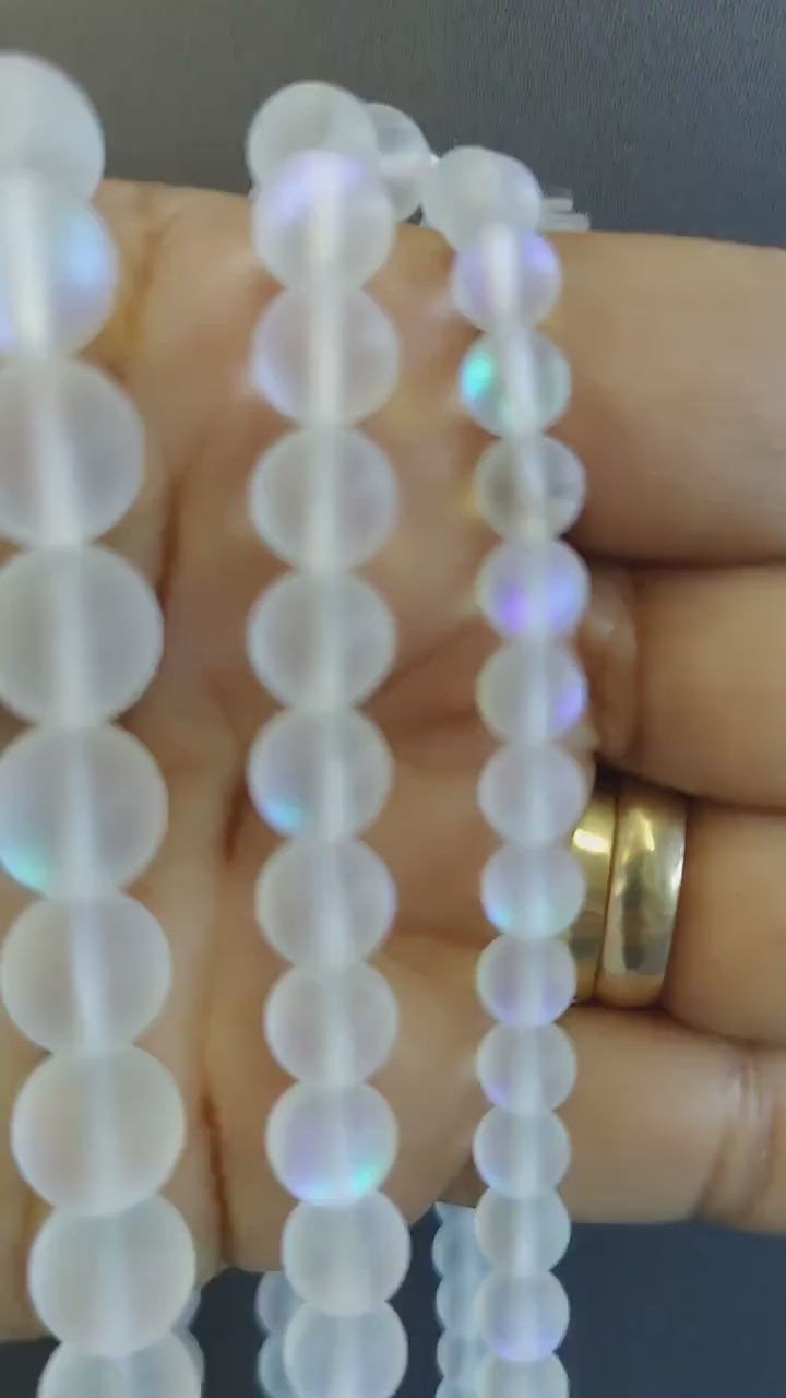 Clear Opal Gemstone beads for jewelry making 6mm 8mm 10mm jewelry making supplies - detail image 5