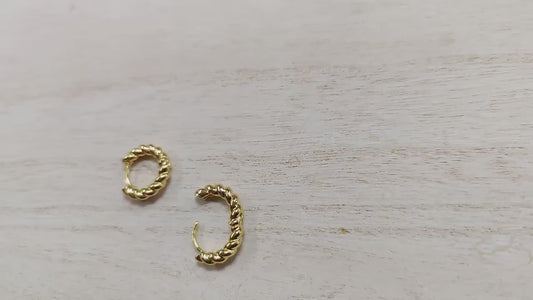 hoop earring 18 k gold filled ep earring findings gorgeous ladies girls size 14 mm for jewelry supplier gift for her doubl...