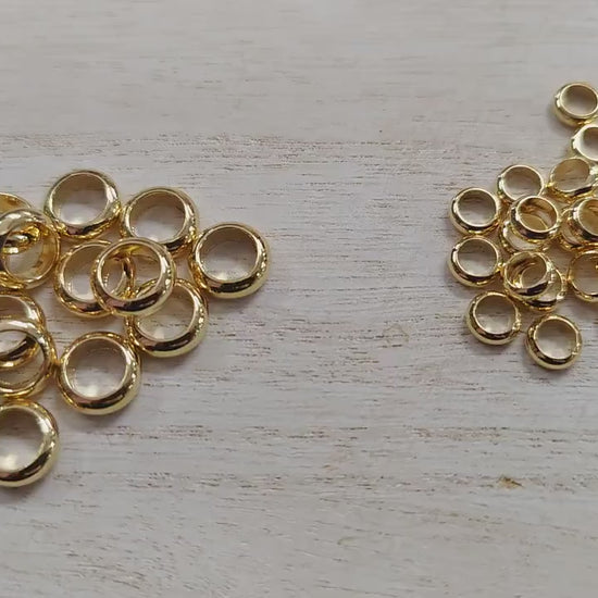 Gold Filled Alternative Roundel Spacer Bead: Durable Gold Finish, 6mm & 9mm Sizes | Tarnish Resistant, Smooth Surface | Jewelry Findings