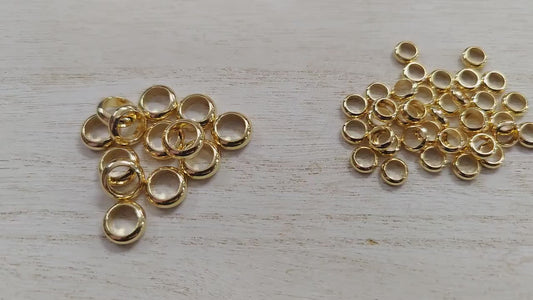 Gold Filled Alternative Roundel Spacer Bead: Durable Gold Finish, 6mm & 9mm Sizes | Tarnish Resistant, Smooth Surface | Jewelry Findings