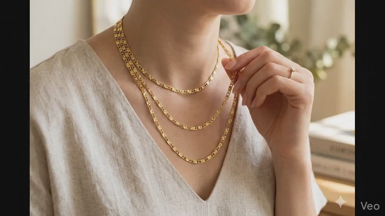 18K Gold Filled Chain: Electroplated Jewelry Supply, Tarnish Resistant Finish (2.5mm Cable, Skin Friendly)