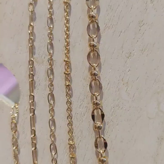 Gold Filled Alternative  Saturn Paper Clip Chain - Tarnish Resistant  Jewelry, Durable  , Handmade Use