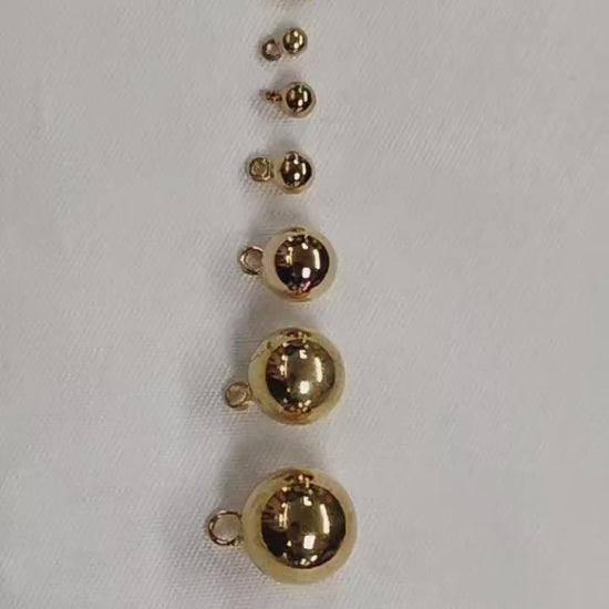 6 PCs/Pack 18K Gold Filled Look, Hanger Beads, and tear drop Seamless Ball, Various Sizes 3mm, 4mm, 5mm,8mm,10mm,12mm Find...