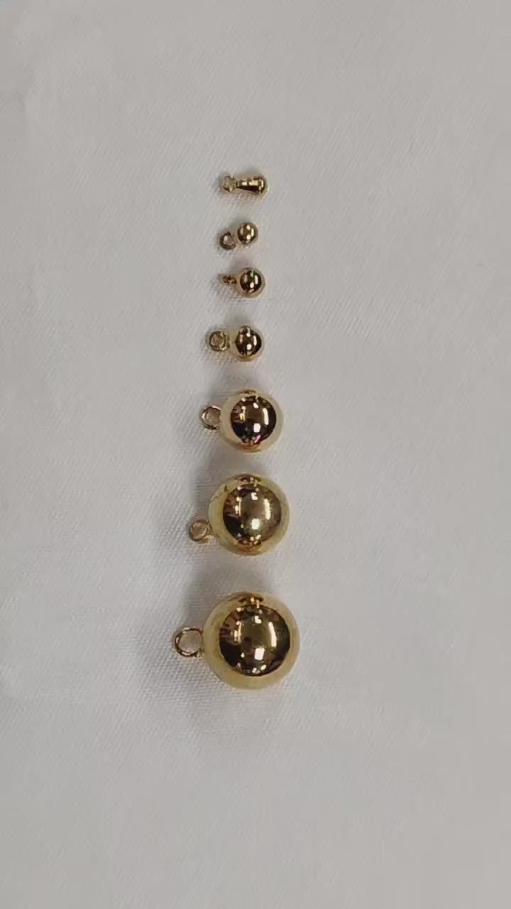6 PCs/Pack 18K Gold Filled Look, Hanger Beads, and tear drop Seamless Ball, Various Sizes 3mm, 4mm, 5mm,8mm,10mm,12mm Find...