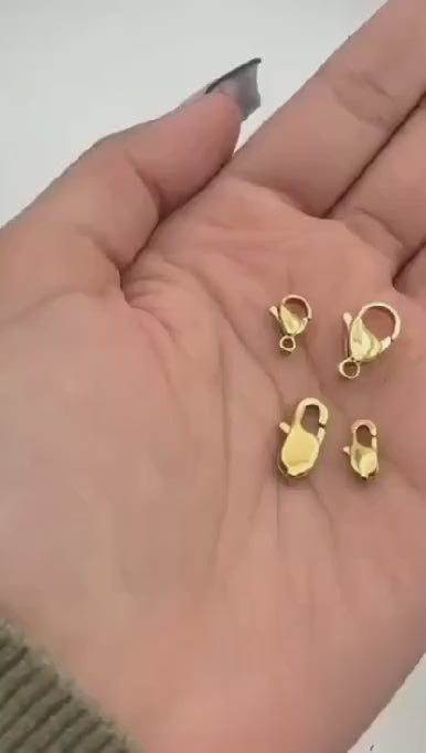 Gold plated Stainless Steel Lobster Clasp Findings Parts For Jewelry Maker jewelry making supplies - detail image 2
