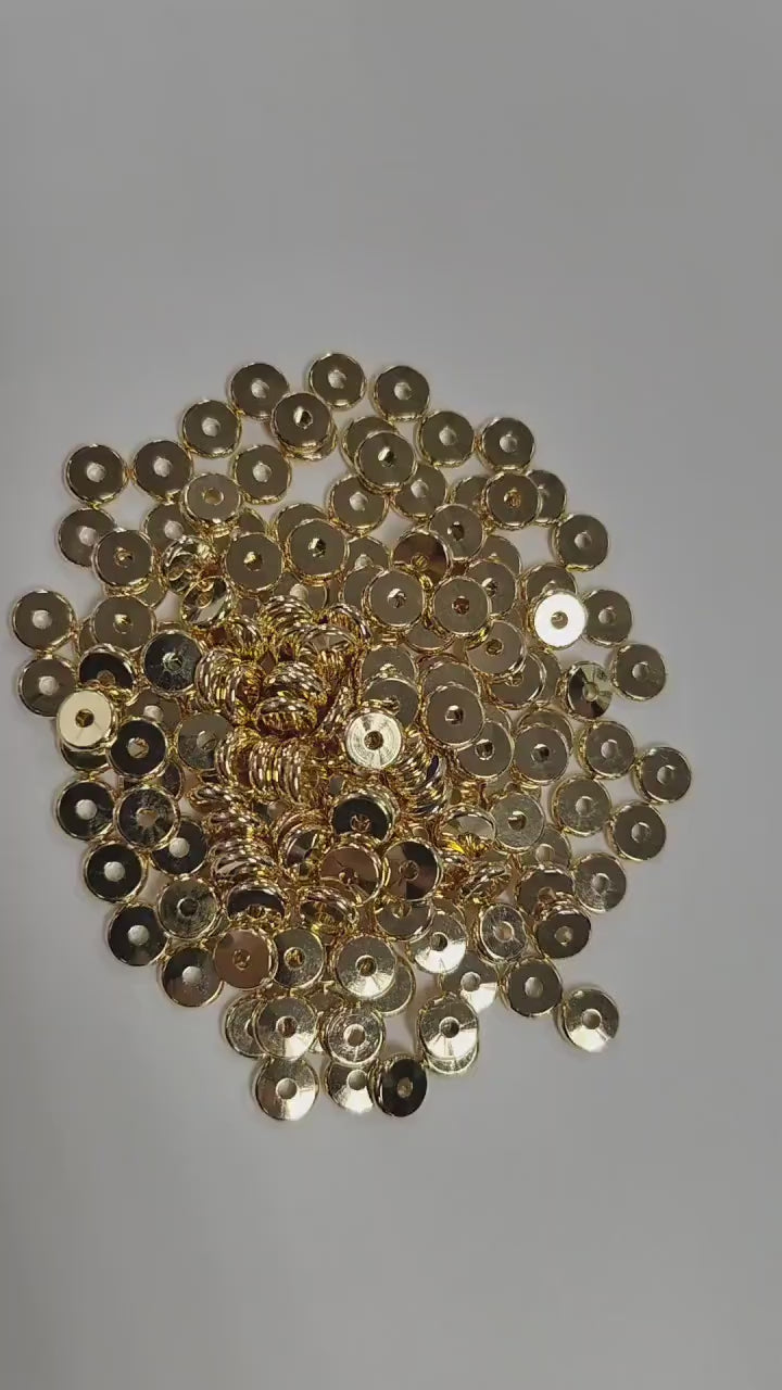 Plain Gold Filled Alternative Roundel Beads - Jewelry Making Parts - Polished Gold Finish, Durable Material, 4mm to 8mm Sizes