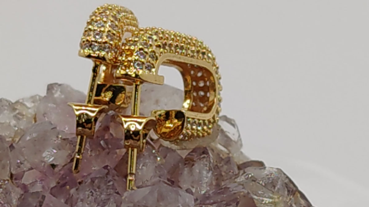 Gold Filled Pave Hoop Earrings with Zirconia – Elegant and Dazzling jewelry making supplies - detail image 9