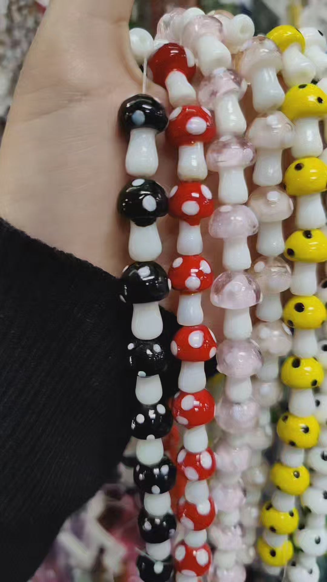Mushroom Glass beads/ Lampwork beads for DIY jewelry making jewelry making supplies - detail image 5