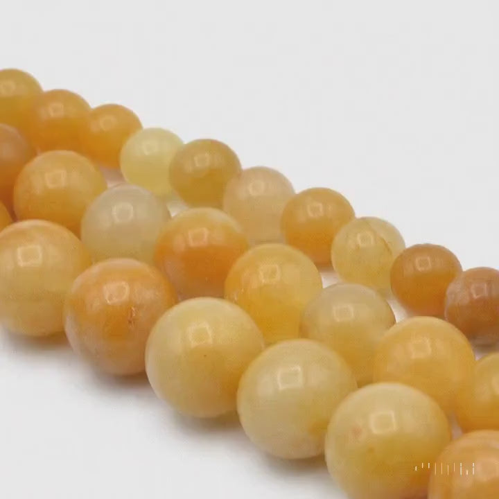 Topaz Stone Beads Strand: Round Multi-Size 6-12mm - Natural Gemstones, Loose Beads for Jewelry Making, Birthstone Gift Idea