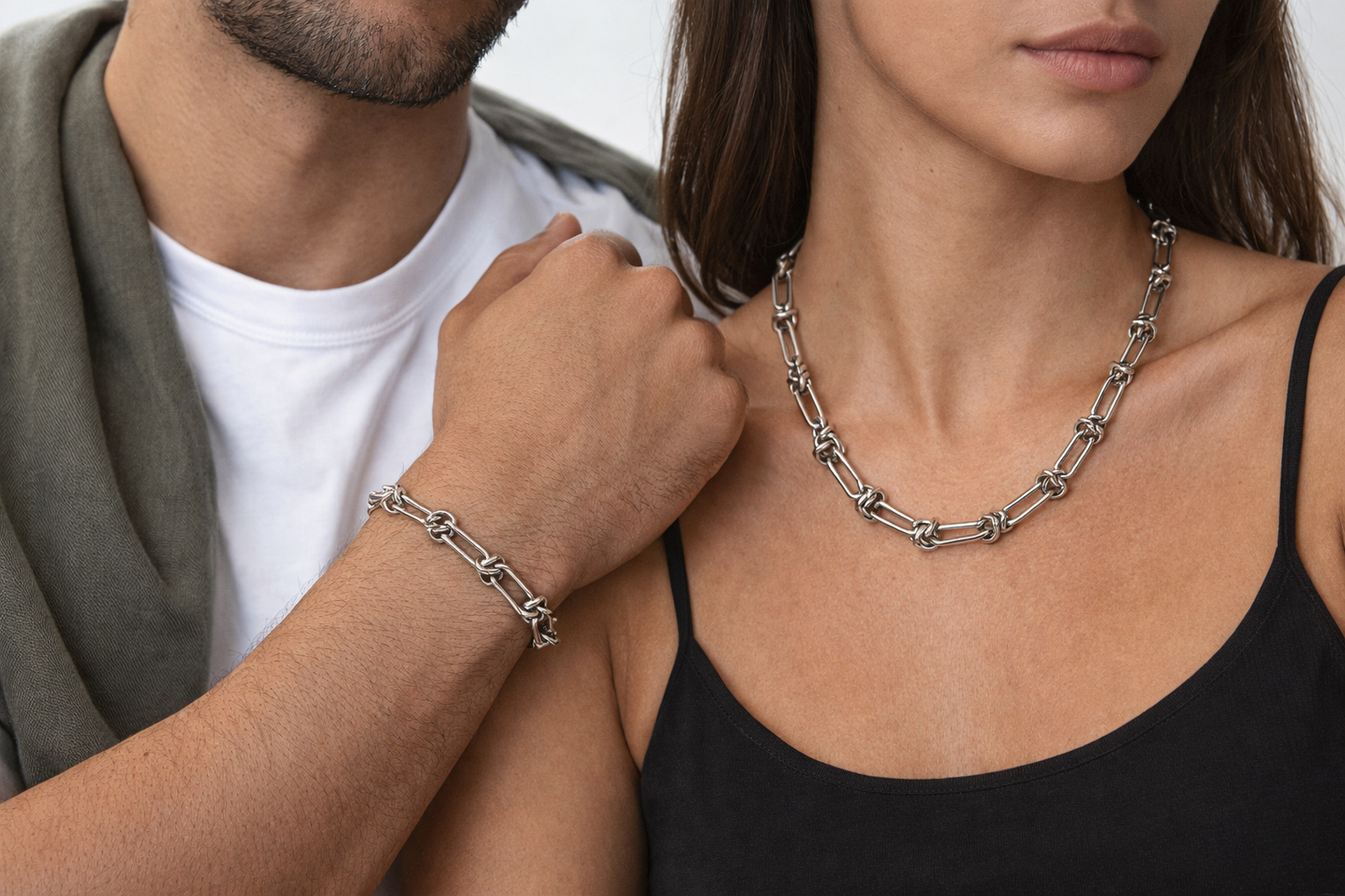 Chunky Chain Necklace – Gold Plated & Silver Stainless Steel Chain by Yard