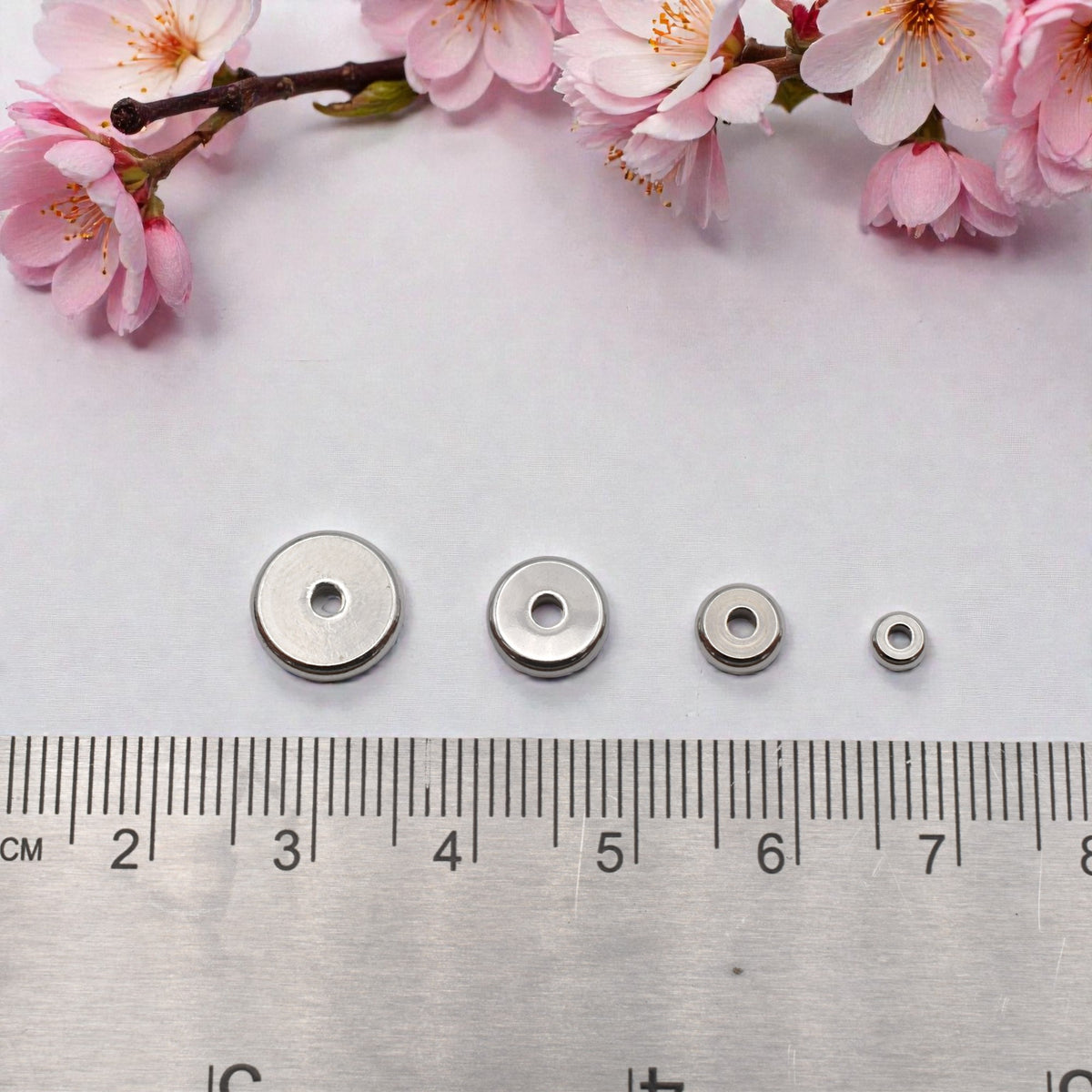 Stainless Steel Spacer Beads - Bulk Rondelle Beads 6mm, 8mm, 10mm Jewelry Supplies