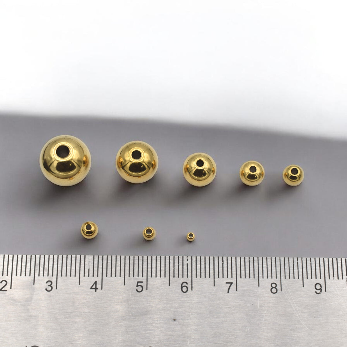 Gold Plated Spacer Beads – Seamless Stainless Steel Beads for Jewelry Making