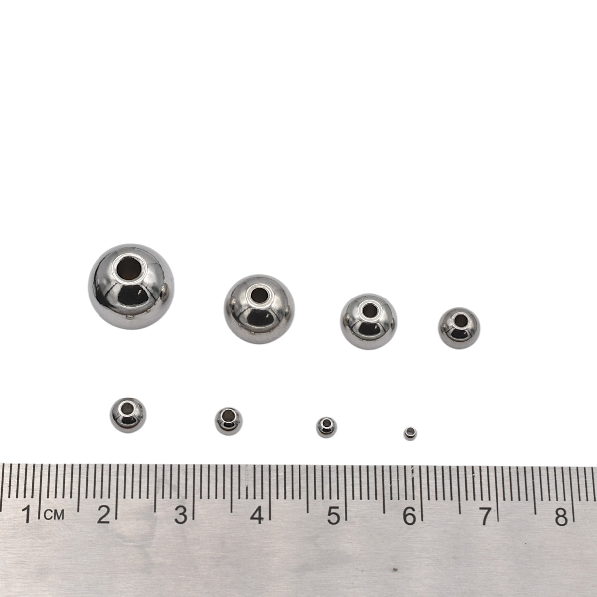 Stainless Steel Beads - Smooth Seamless Round Spacer Beads for Jewelry Making 2mm-12mm