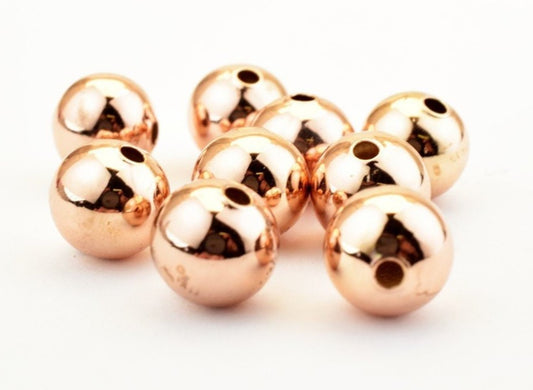 Elegant 18K Rose Gold Filled Ball Beads - Versatile Sizes for Jewelry Making, High-Quality, Skin-Friendly Beads, Perfect for DIY Projects BeadsFindingDepot
