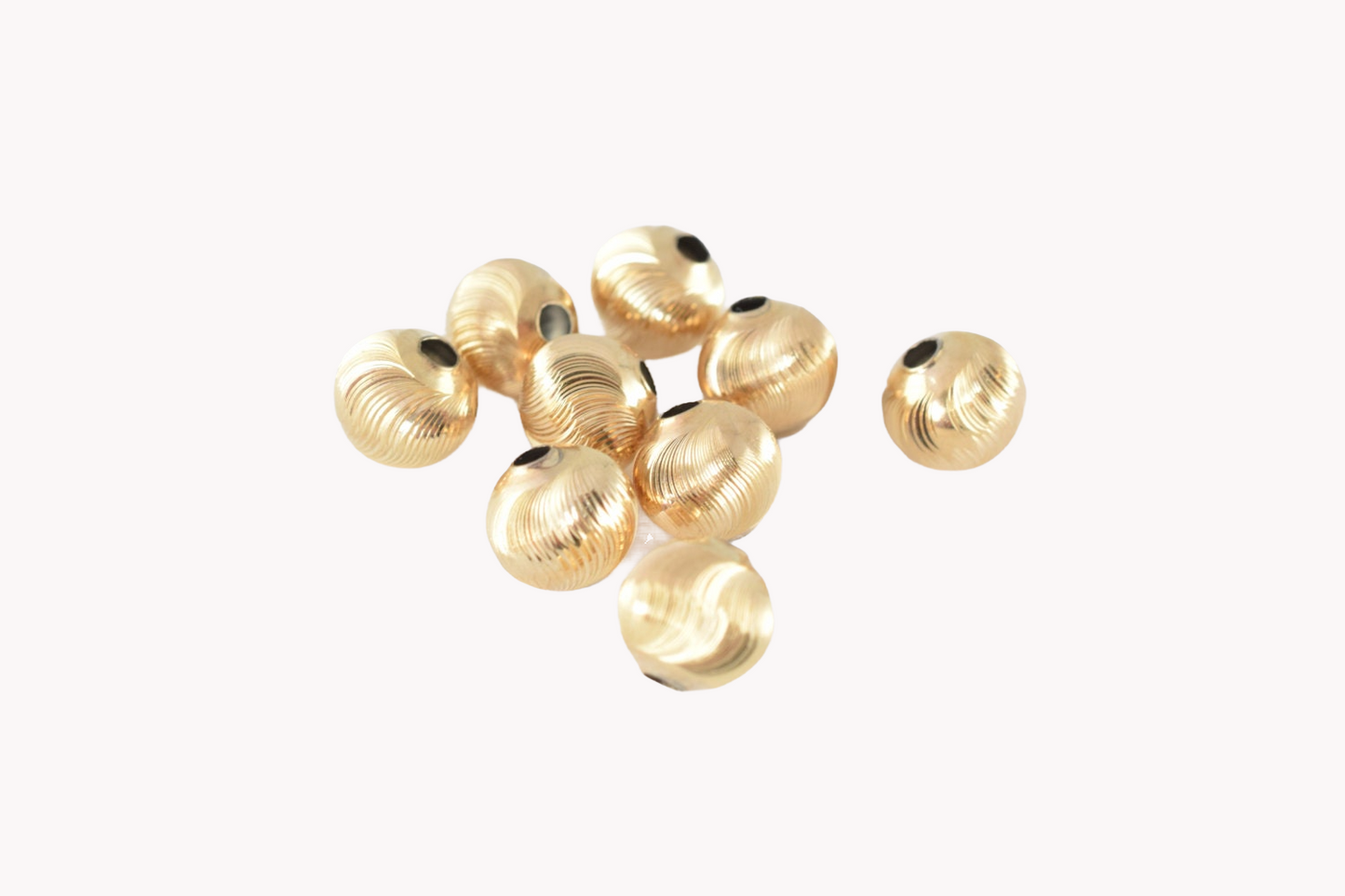 4mm Gold Filled EP Diamond Cut Round Ball Bead GF3163 BeadsFindingDepot