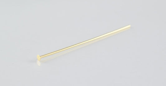 2" Inch Flat Head Pin Gold Filled EP 14k 50mm thickness 1mm GF6109 BeadsFindingDepot