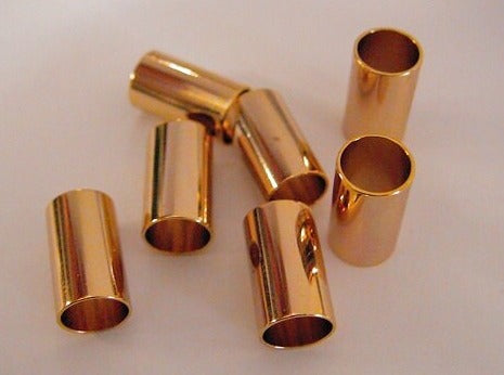 18K Gold Filled EP Tube 7x12mm as as Gold Filled* tarnish resistant Plain Tube GF5406 BeadsFindingDepot