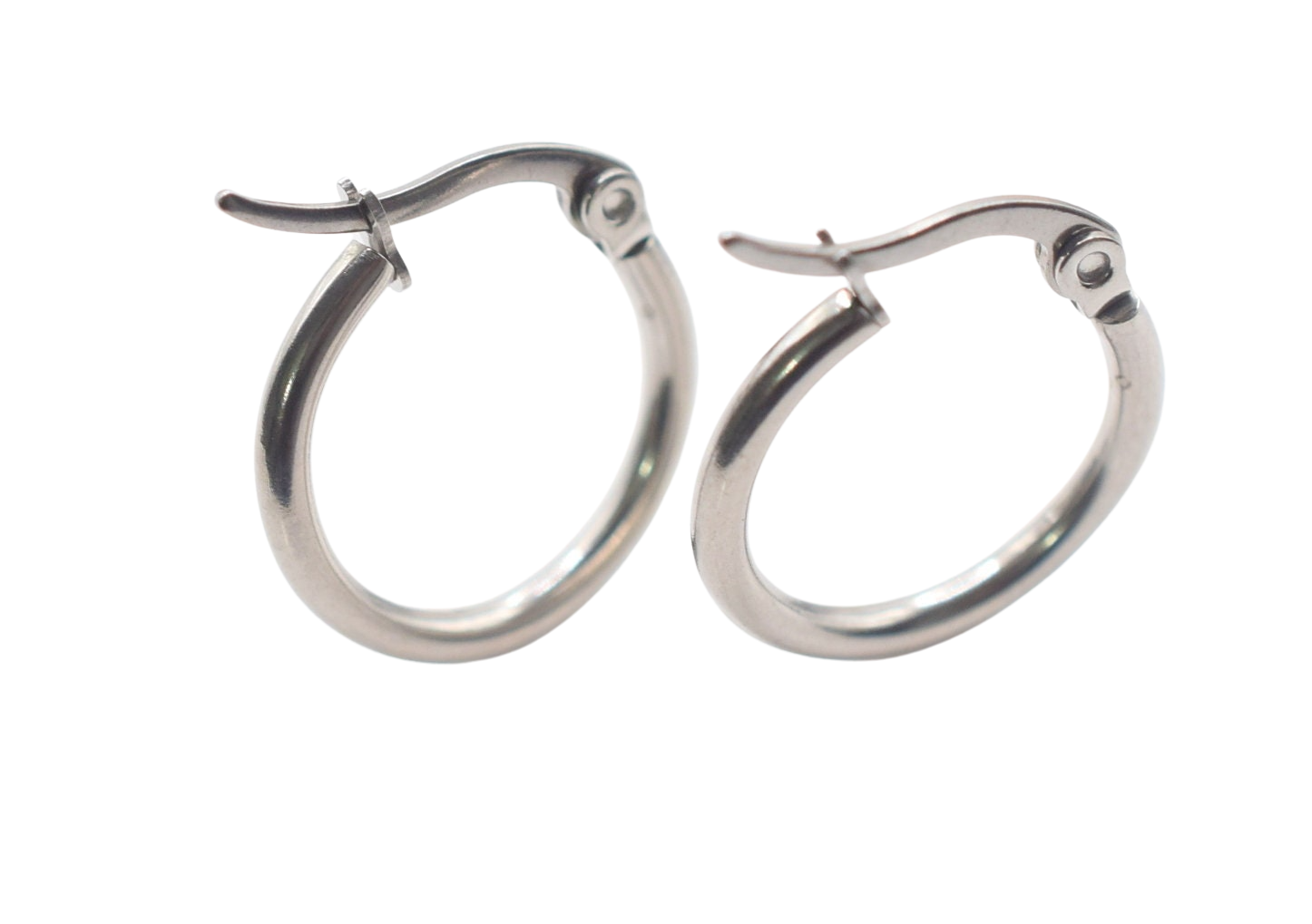 hypoallergenic Plain Stainless Steel Hoop Earring Unisex 18mm For Jewelry Supplier 3mm thickness gift for both Men and Women