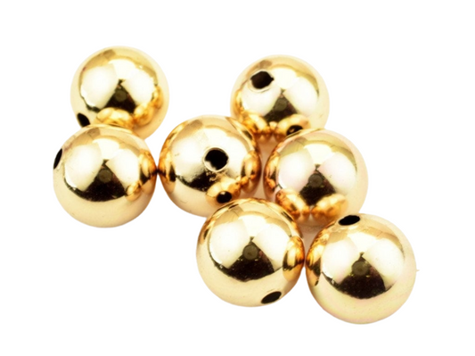 6mm Shiny Vermeil Gold Flat Round Circle Beads- 18k gold over Sterling –  HarperCrown