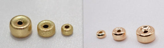 Gold Filled EP tarnish resistant 18k Stardust / Plain Spacer Roundel 4mm/6mm/8mm Findings to make Jewelry Stardust/ Plain Roundelle Spacer BeadsFindingDepot