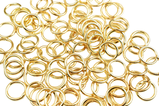 18K Gold Filled Jump Rings Beads, Seamless, Various Sizes, 2mm, 3mm, 4mm, 5mm, 6mm,  8mm, 10mm, 12mm  Spacer Findings Jewelry USA
