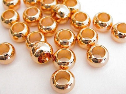 Gold Filled EP Roundel Spacer Plain Beads, 18K Findings For Jewelry Making BeadsFindingDepot