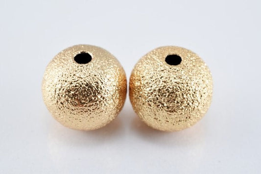 Beaded Jewelry 10mm Gold Filled EP Stardust Round Ball Beads, GF3362