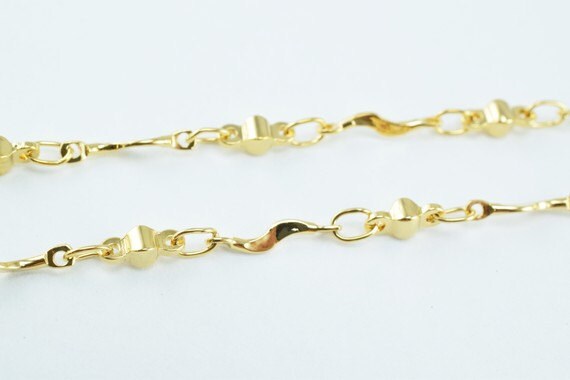New Gold Plated* tarnish resistant Chain 18K Size 2x2mm for Jewelry Making GFC58 Sold by Foot