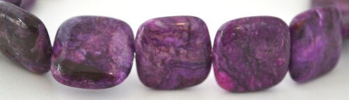 Purple Charoite Stone agate Beads, Sold by 1 strand of 18pcs, 20x20mm, 1.5mm hole opening
