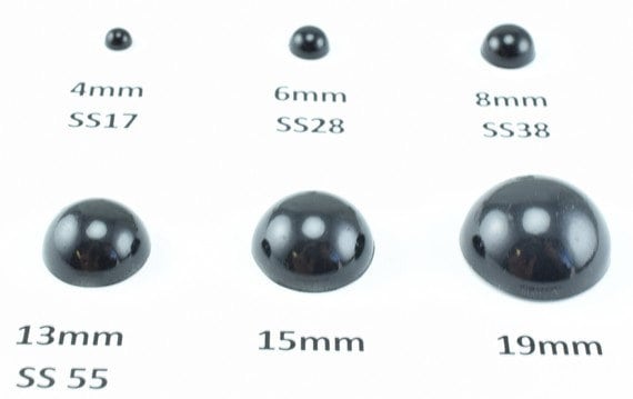 Decoden Flat Back Black Pearls (Half Pearl) 4mm/6mm/8mm/13mm/15mm/19mm for Cloth or Shoe or Decoration or Jewelry Making Item#789222042479