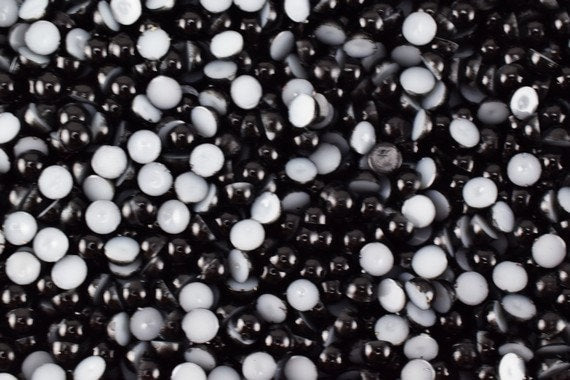 Decoden Flat Back Black Pearls (Half Pearl) 4mm/6mm/8mm/13mm/15mm/19mm for Cloth or Shoe or Decoration or Jewelry Making Item#789222042479