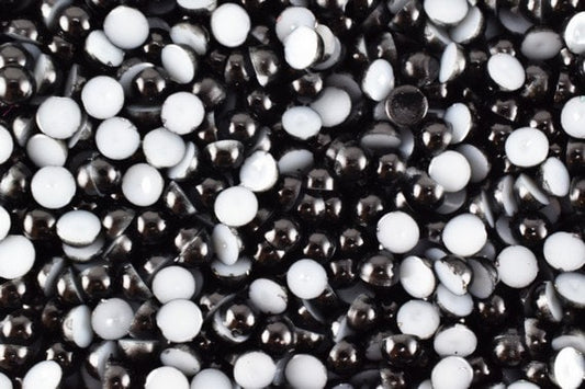 Decoden Flat Back Black Pearls (Half Pearl) 4mm/6mm/8mm/13mm/15mm/19mm for Cloth or Shoe or Decoration or Jewelry Making Item#789222042479