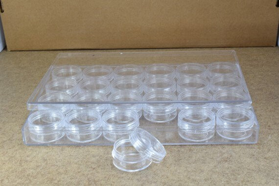 Plastic Storage organizer Container Box Case, 24 or 12 Compartments for Beads/Charms/Beads