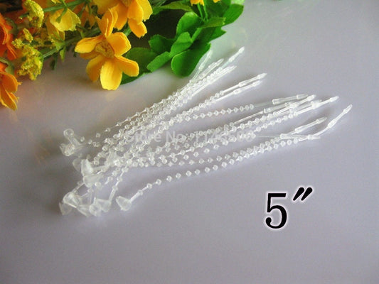 5" Clear Snap Lock Pin Security Loop Plastic Tags Fastener ties 1000 PCs 5 Inchs For Jewelry Tags or Cloth Tags